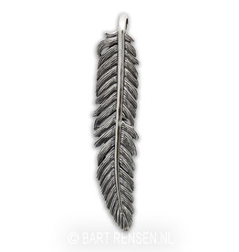 Silver feather pendant