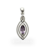 Celtic pendant with gem - sterling silver