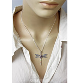 Dragonfly pendant - sterling silver