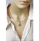 Celtic pendant with gem - sterling silver