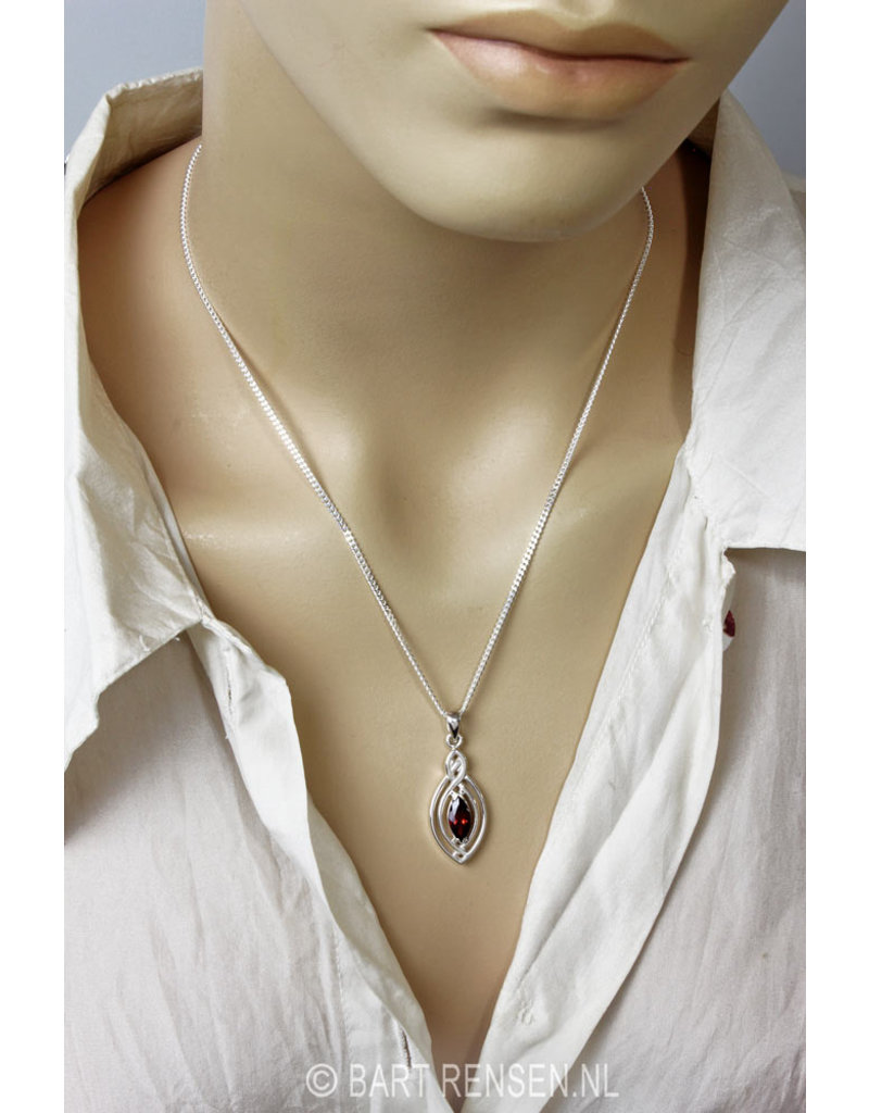 Celtic pendant with gem - sterling silver