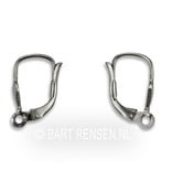 Silver ear hooks with hinge