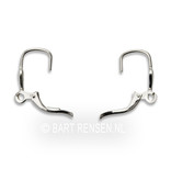 Silver ear hooks with hinge