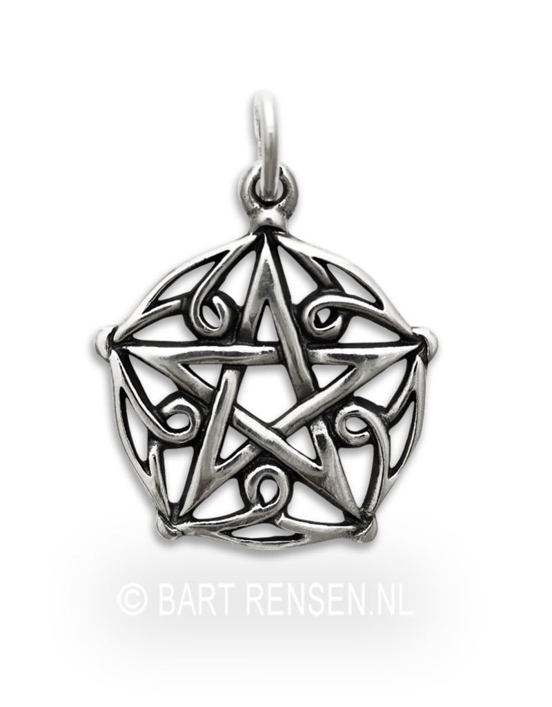 Pentagram hanger - echt zilver