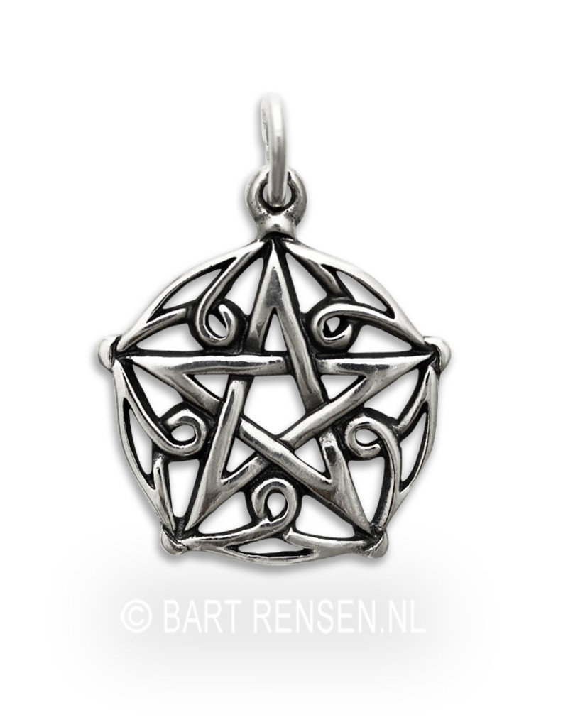Pentagram pendant - sterling silver