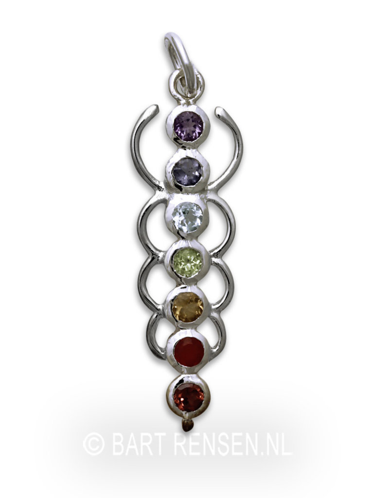Chakra hanger - met edelsteen - echt zilver