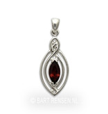 Celtic pendant with gem - sterling silver