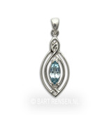 Celtic pendant with gem - sterling silver