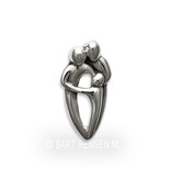 Parents and Child pendant - sterling silver