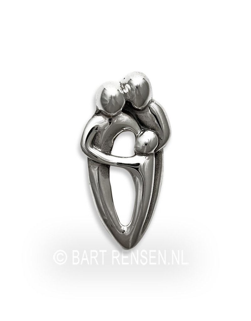 Parents and Child pendant - sterling silver