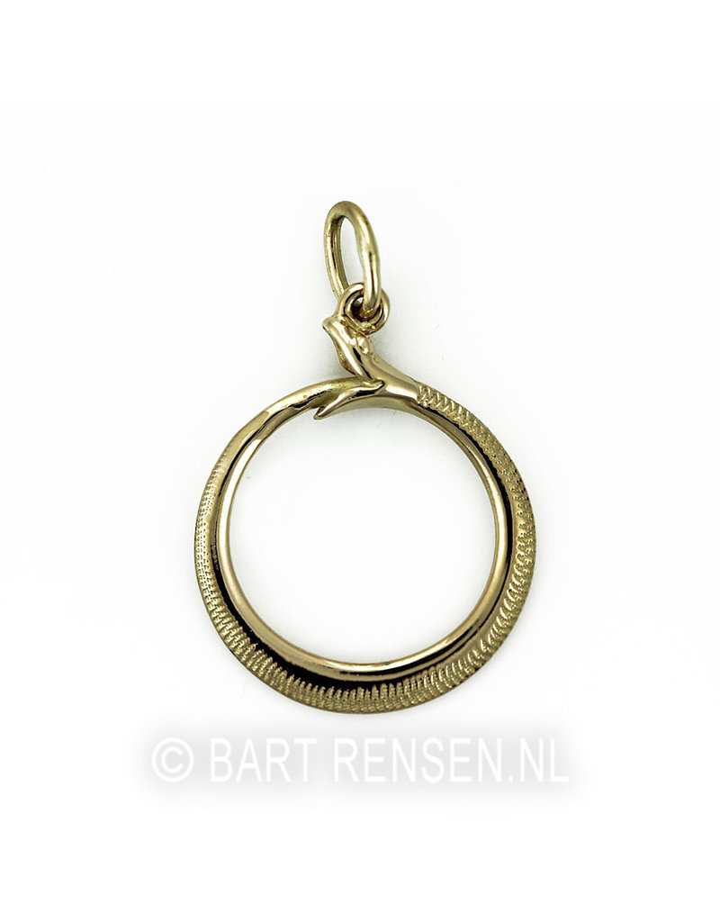 Ouroboros pendant - 14 carat gold