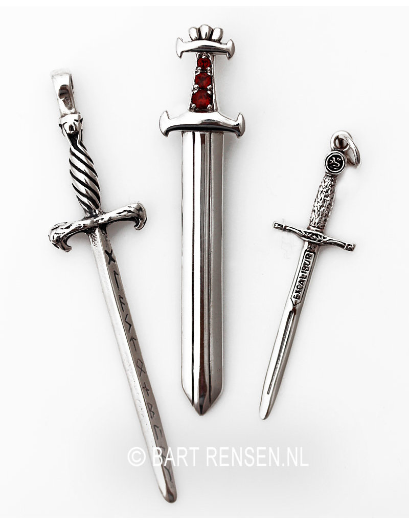Sword pendant - sterling silver -