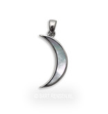 Moon Pendant with mother of pearl - sterling silver