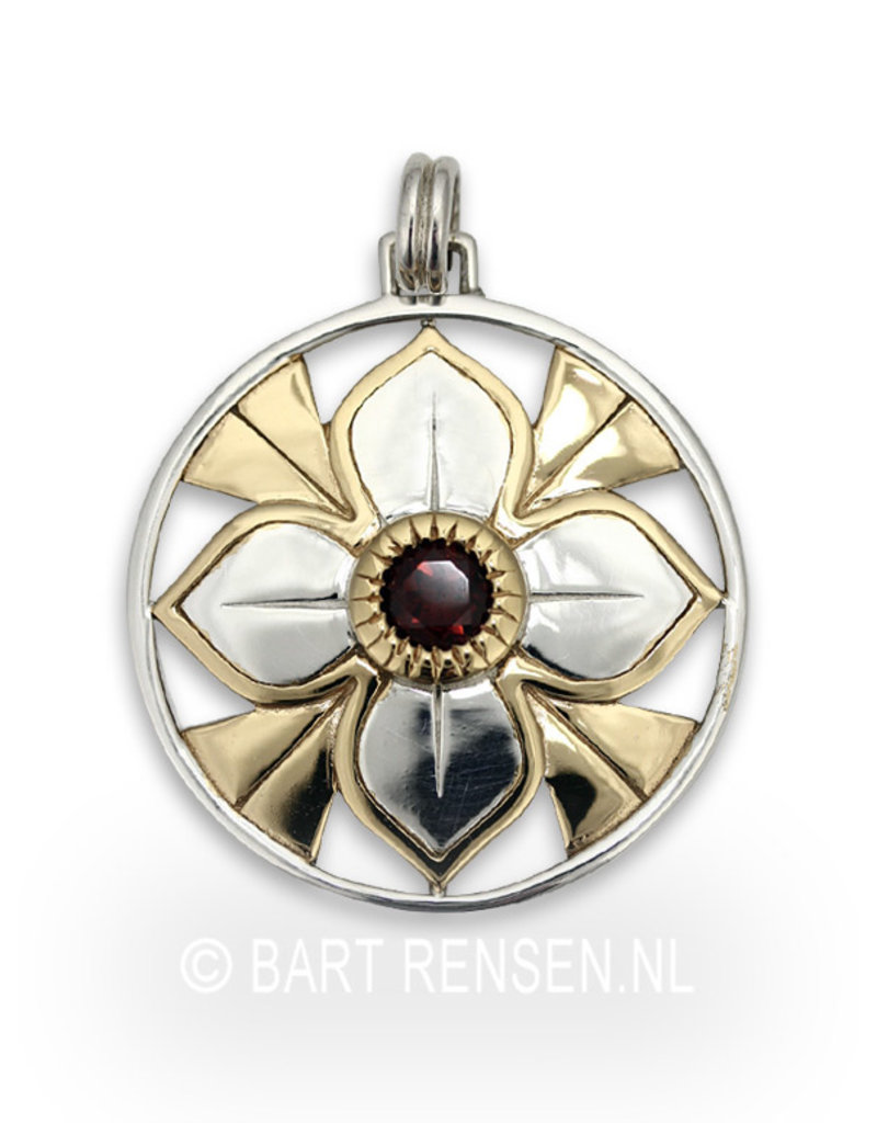 Lotus pendant - sterling silver