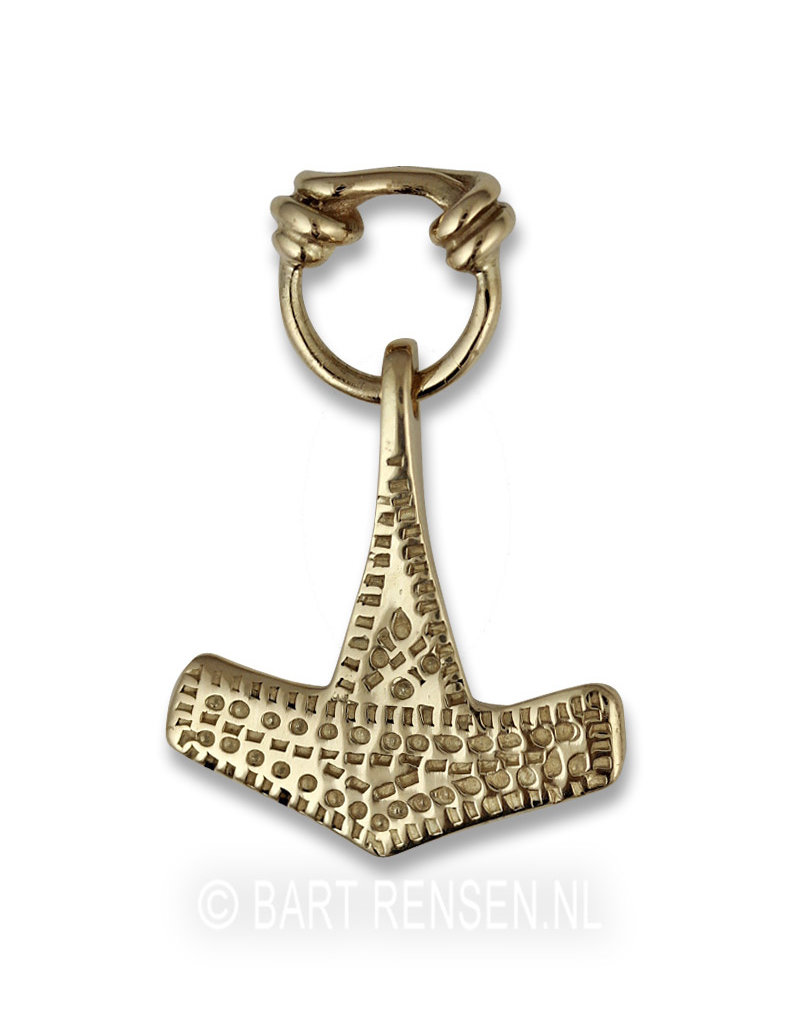 Thor's Hammer pendant - 14 carat gold