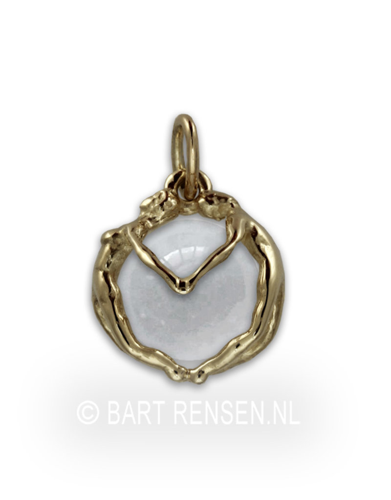 Man-Woman pendant - 14 crt gold