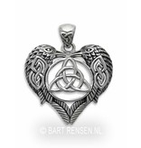 Triquetra with 2 Raven, in Heart shape