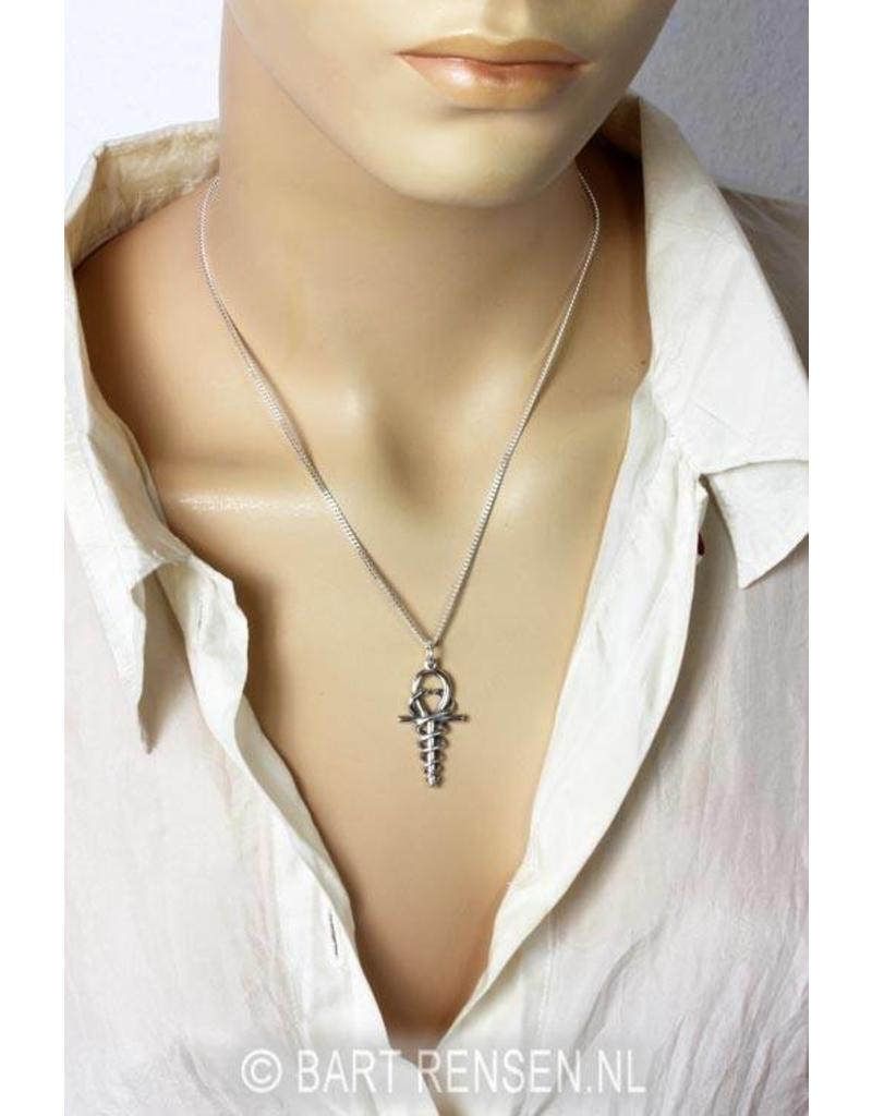 Ankh Hermes pendant - sterling silver