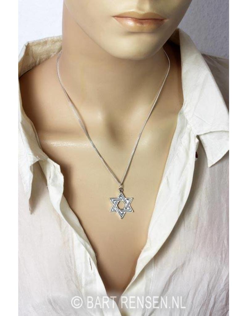 Hexagram pendant - sterling silver