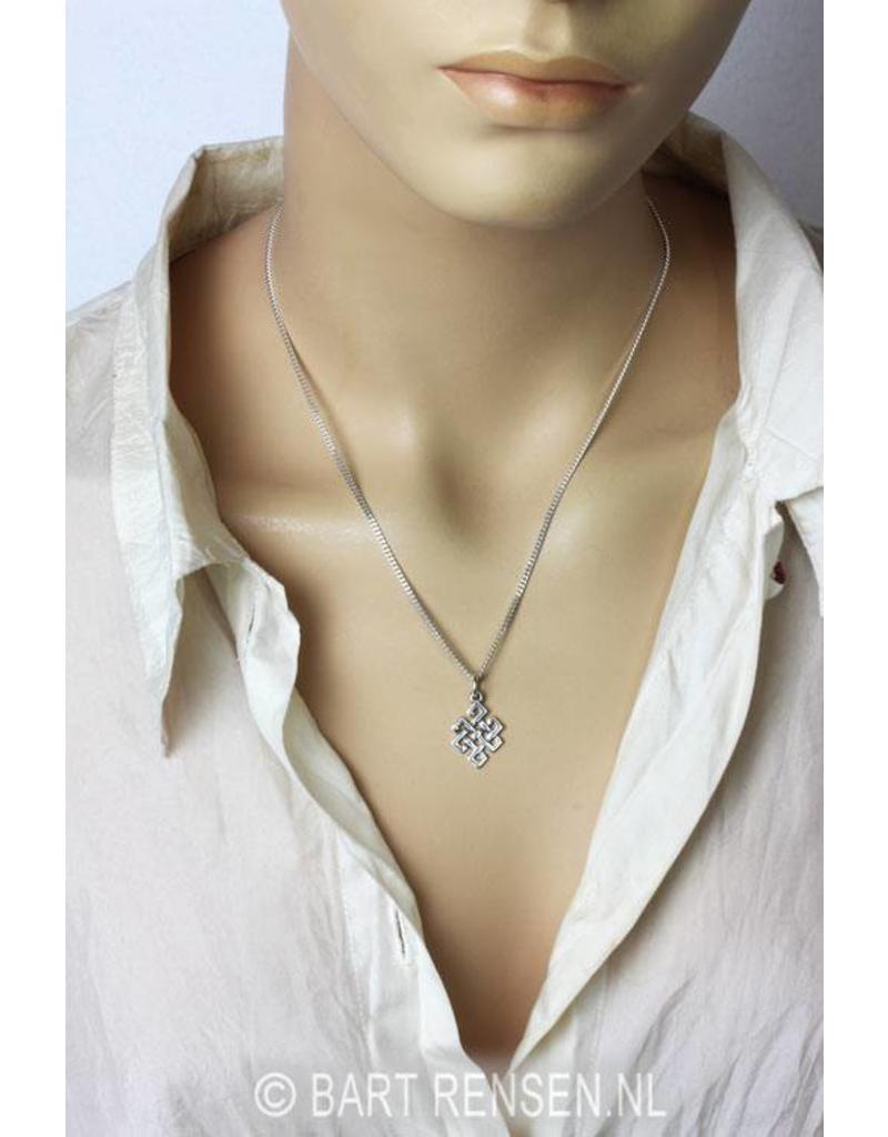 Tibetan Knot pendant - sterling silver