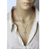 Tibetaans Knoop hanger - echt zilver