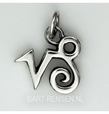 Capricorn pendant - sterling silver