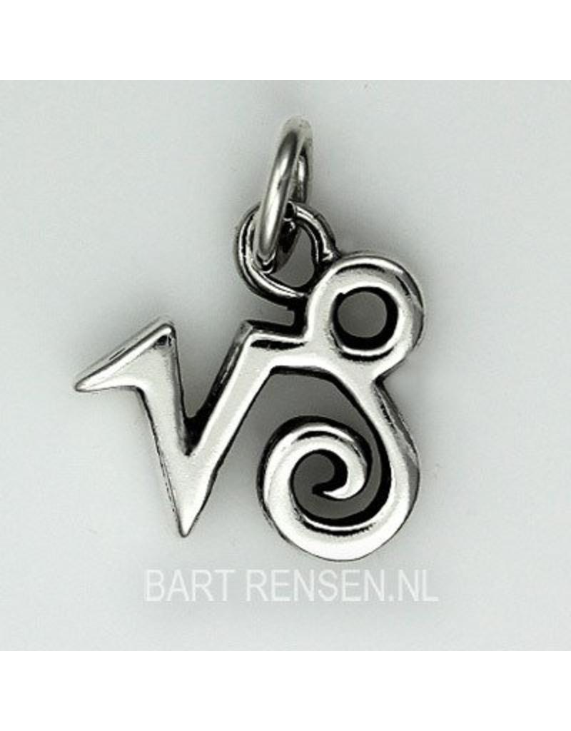 Capricorn pendant - sterling silver