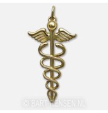Caduceus pendant - 14 carat gold