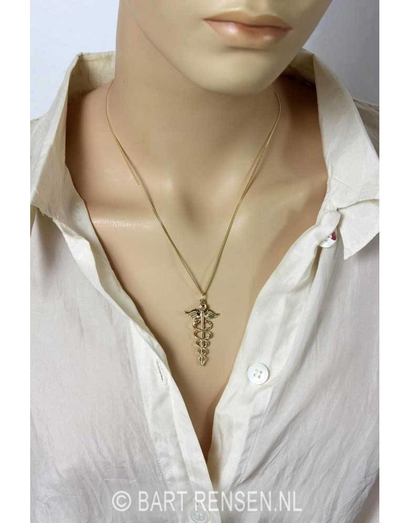 Caduceus pendant - 14 carat gold