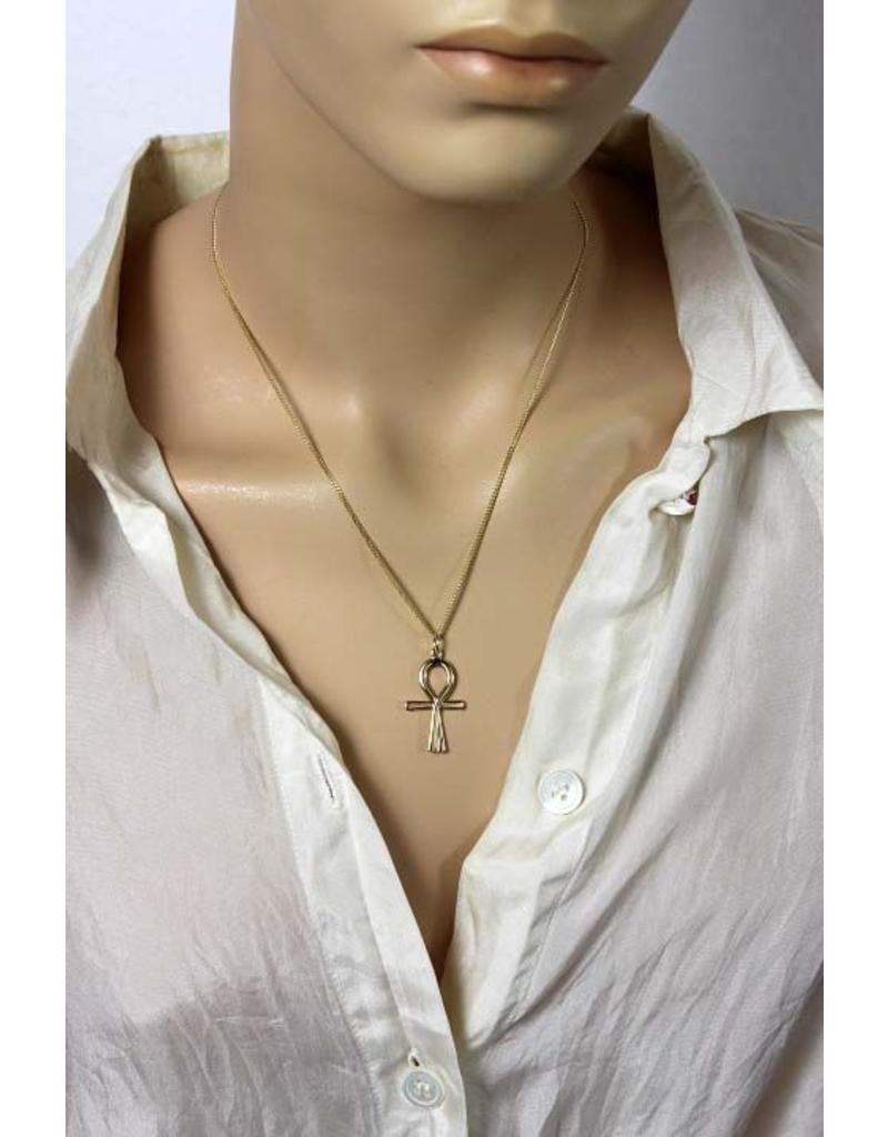 Ankh of isis pendant - 14 crt gold