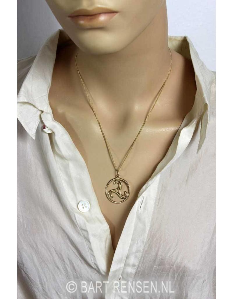 Triskel pendant - 14 carat gold
