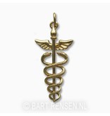 Caduceus pendant - 14 carat gold