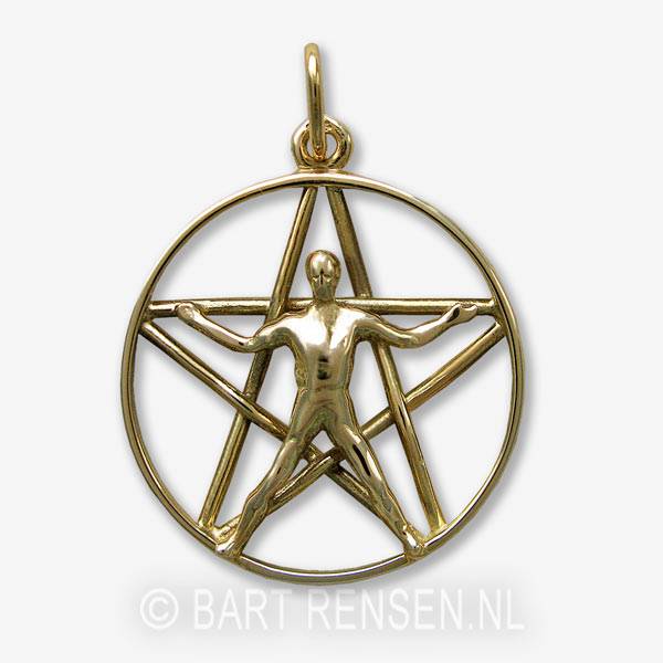 Pentagram pendant gold