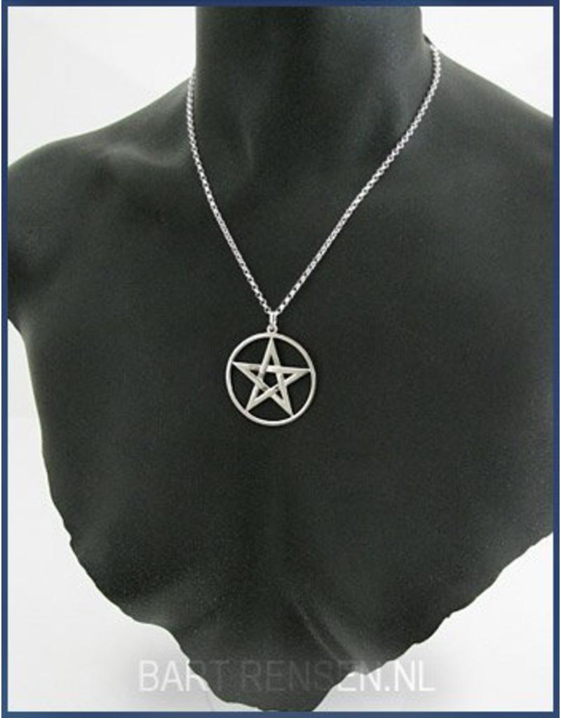 Pentagram hanger - 14 krt goud