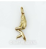 Mermaid pendant - 14 carat gold