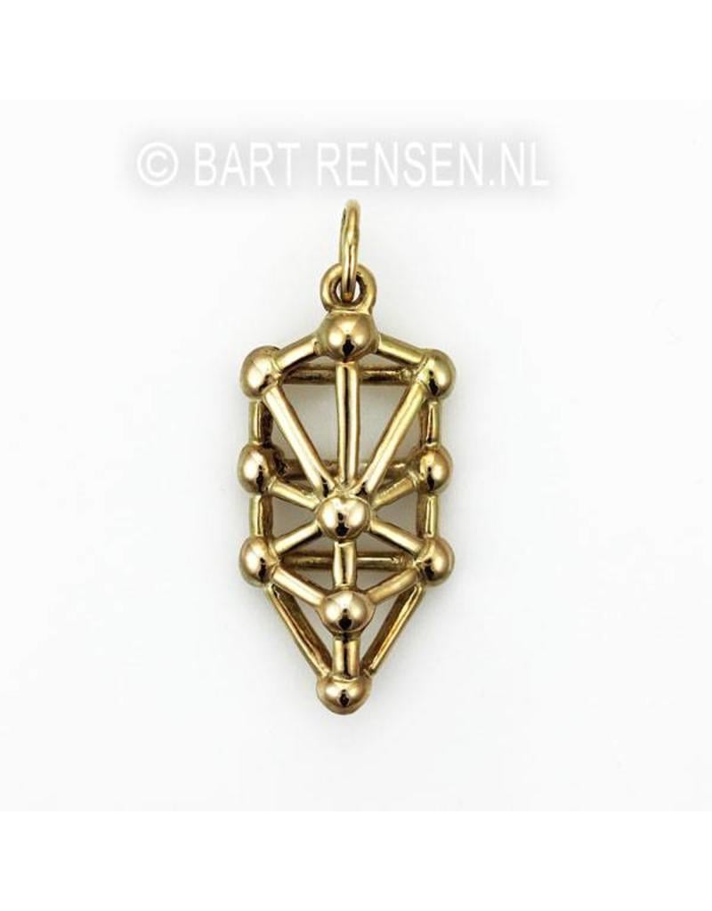 Kabbalah Tree of life pendant - 14 carat gold