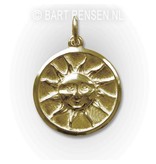 Sun pendant - 14 carat gold