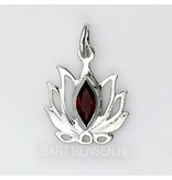 Lotus pendant - sterling silver