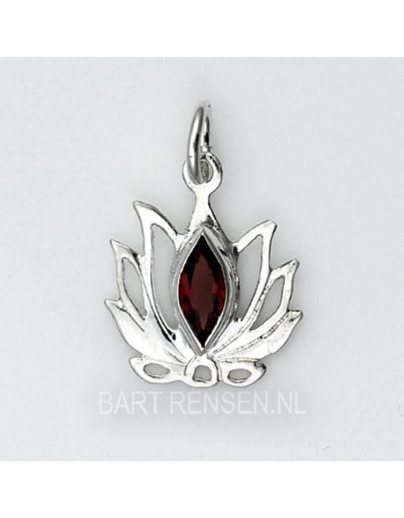 Lotus pendant - sterling silver