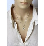 Lotus pendant - sterling silver