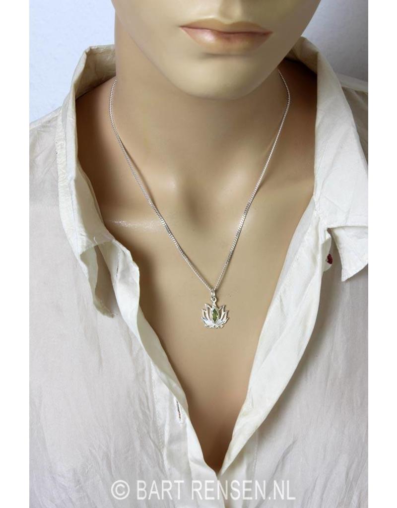 Lotus pendant - sterling silver
