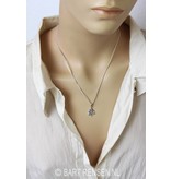 Buddha tree leaf pendant - sterling silver