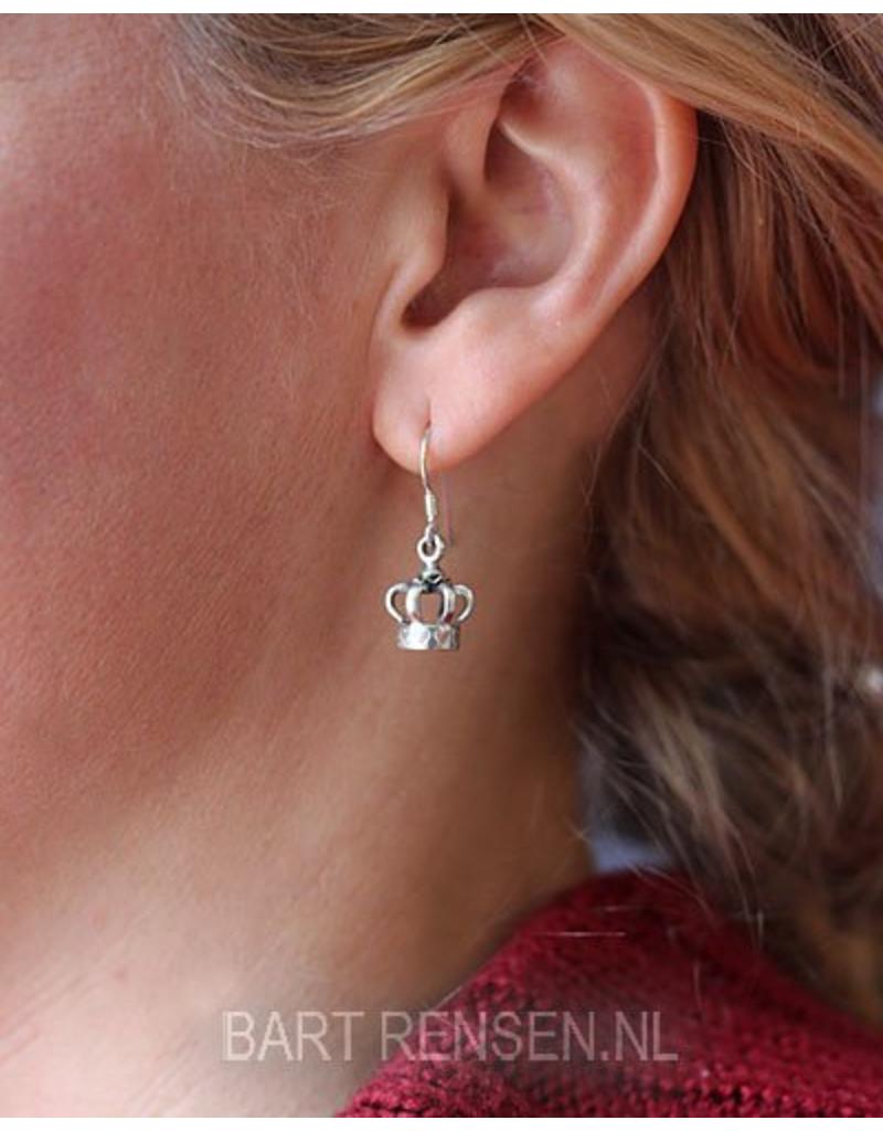 Crown earrings - sterling silver