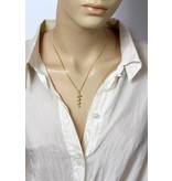 Rod of Asclepius pendant  - 14 carat gold