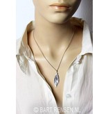 Feather pendant with chain - sterling silver