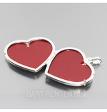 Heart medallion - sterling silver
