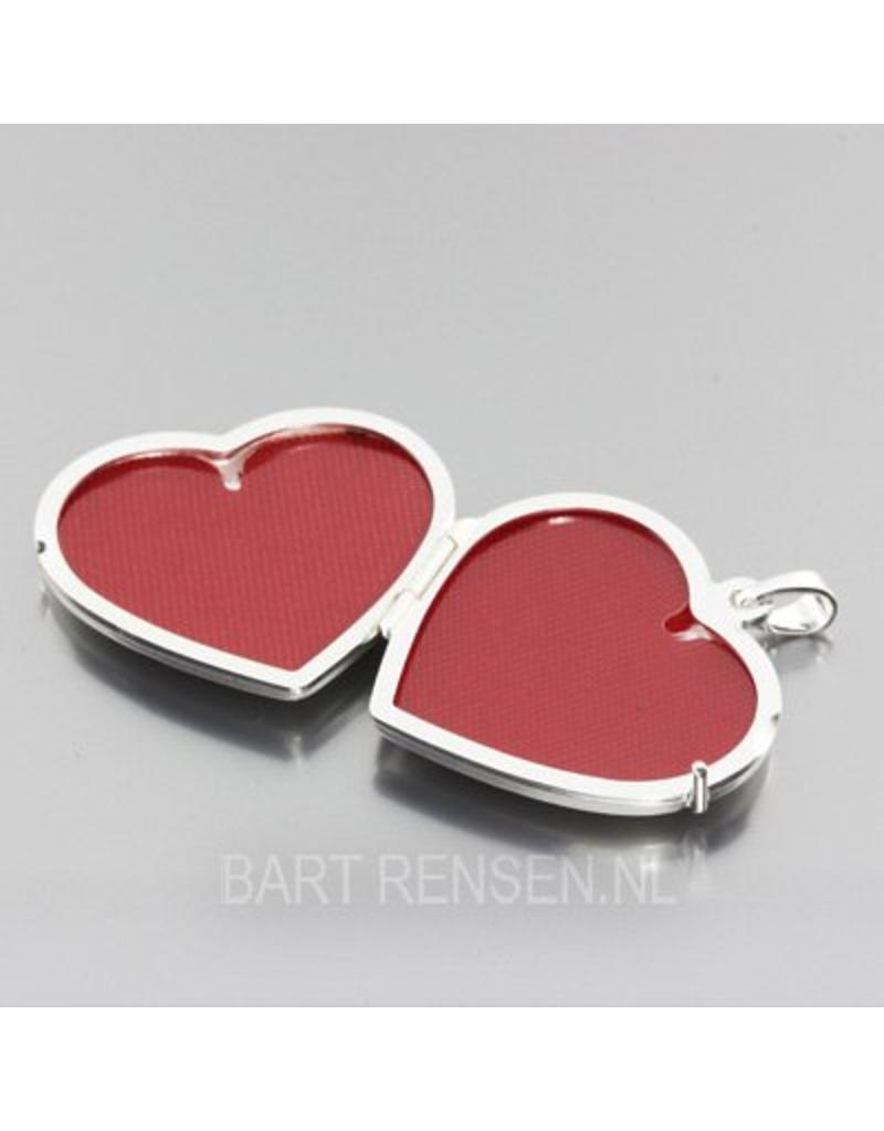 Heart medallion - sterling silver