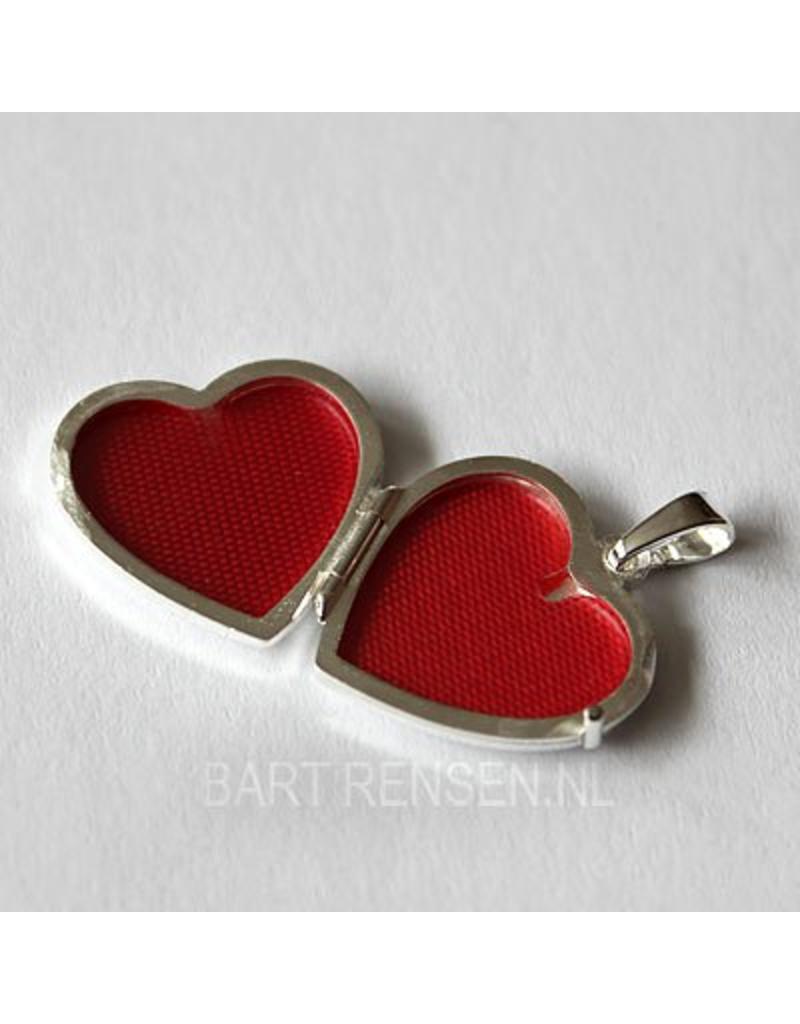 Heart medallion - sterling silver