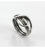 Snakes ring - sterling  silver