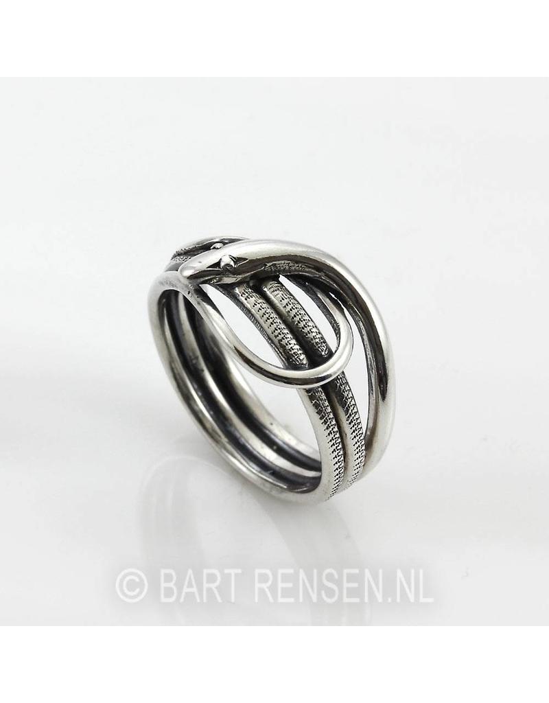 Snakes ring - sterling  silver